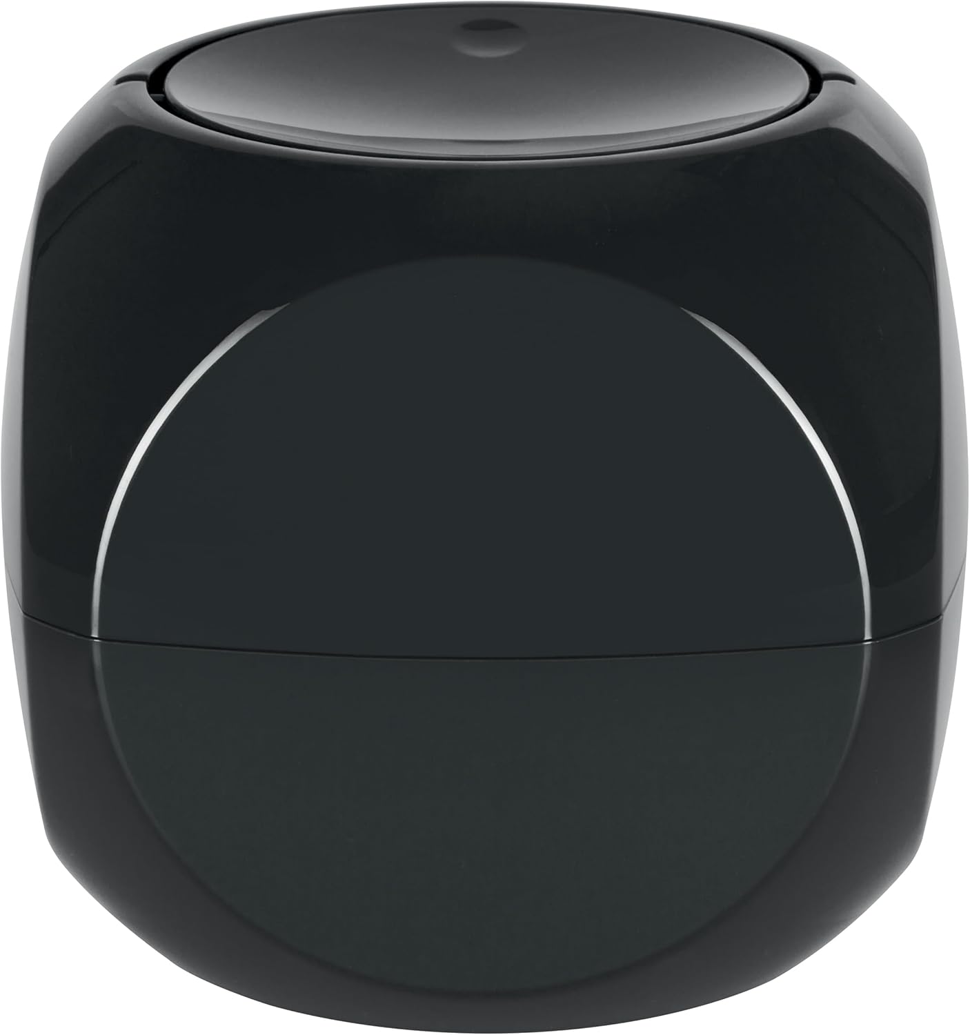 Spirella Cosmetic Bin Waste Container Bathroom Trash Box with Swivel Lid 1 Litre Black