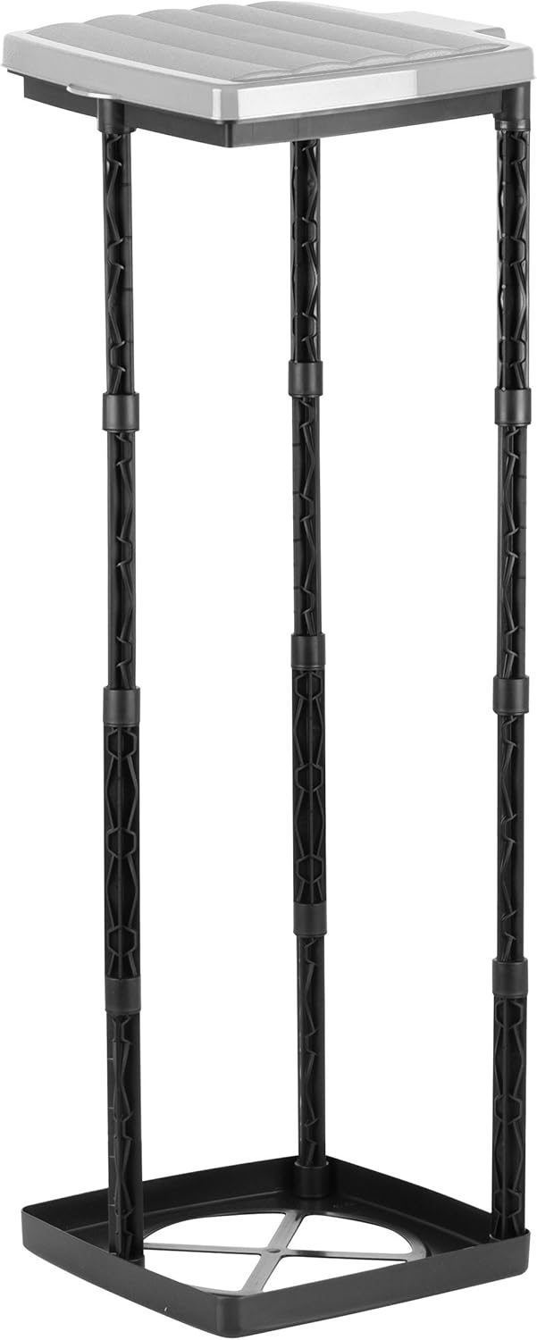 Porte sac poubelle jardin – Support 30 à 120L réglable avec couvercle