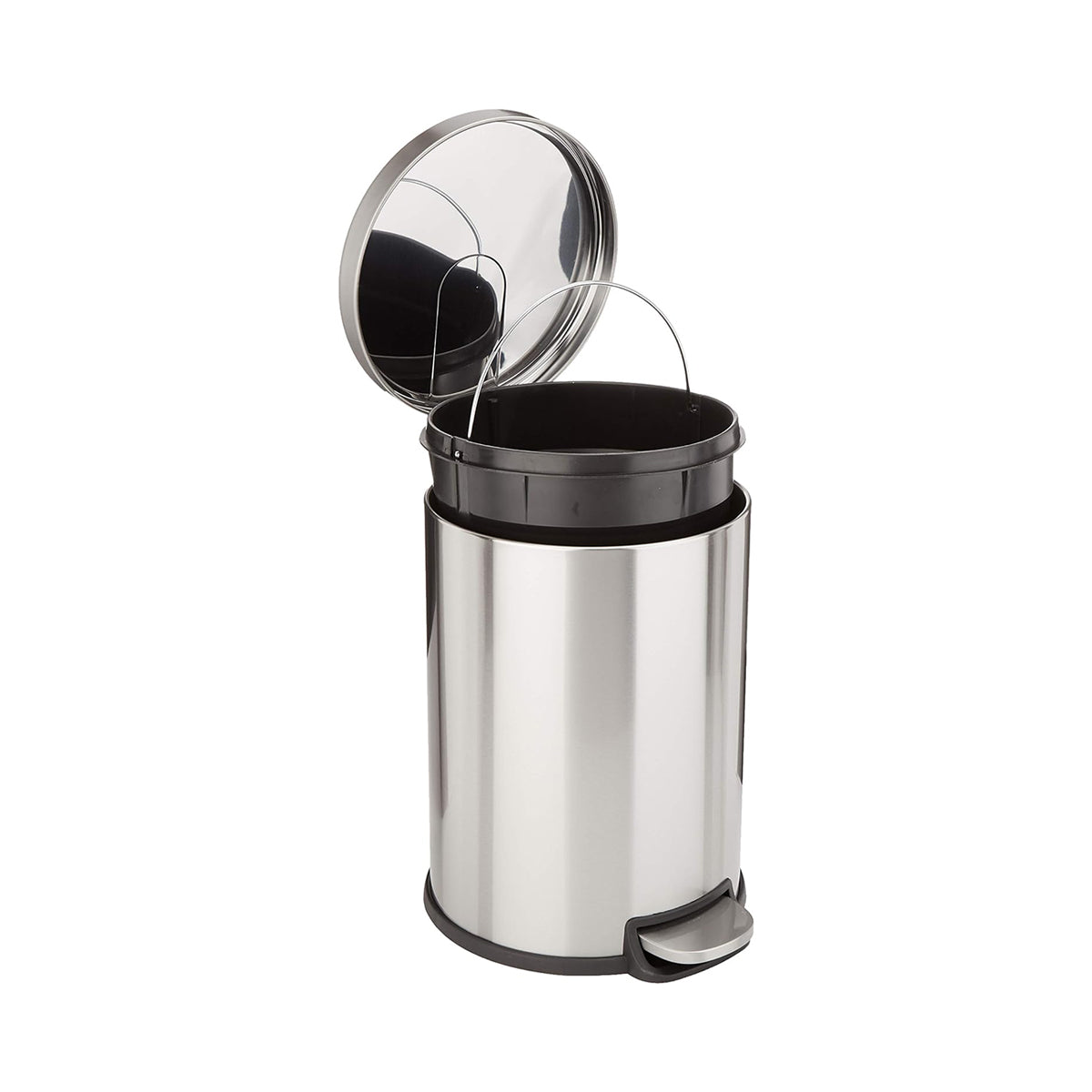 Poubelle 20L a pedale en inox brosse
