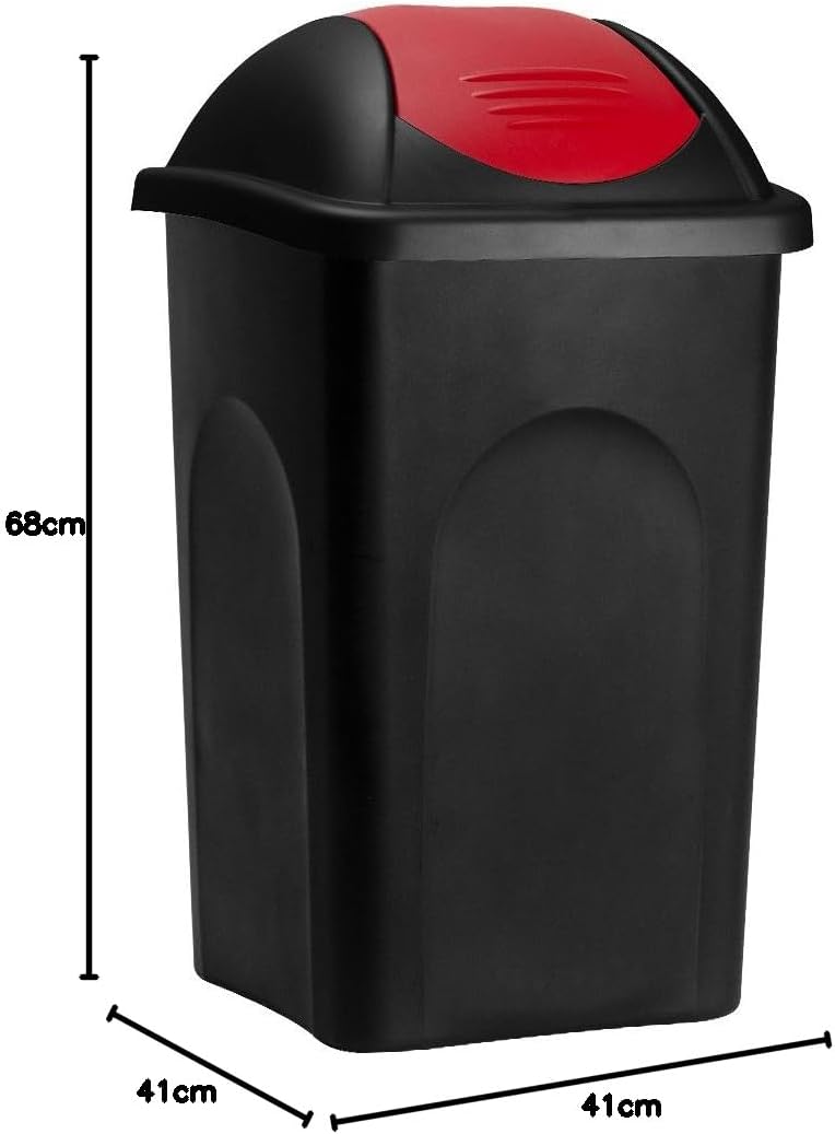 Poubelle 60L avec couvercle basculant cuisine dimension