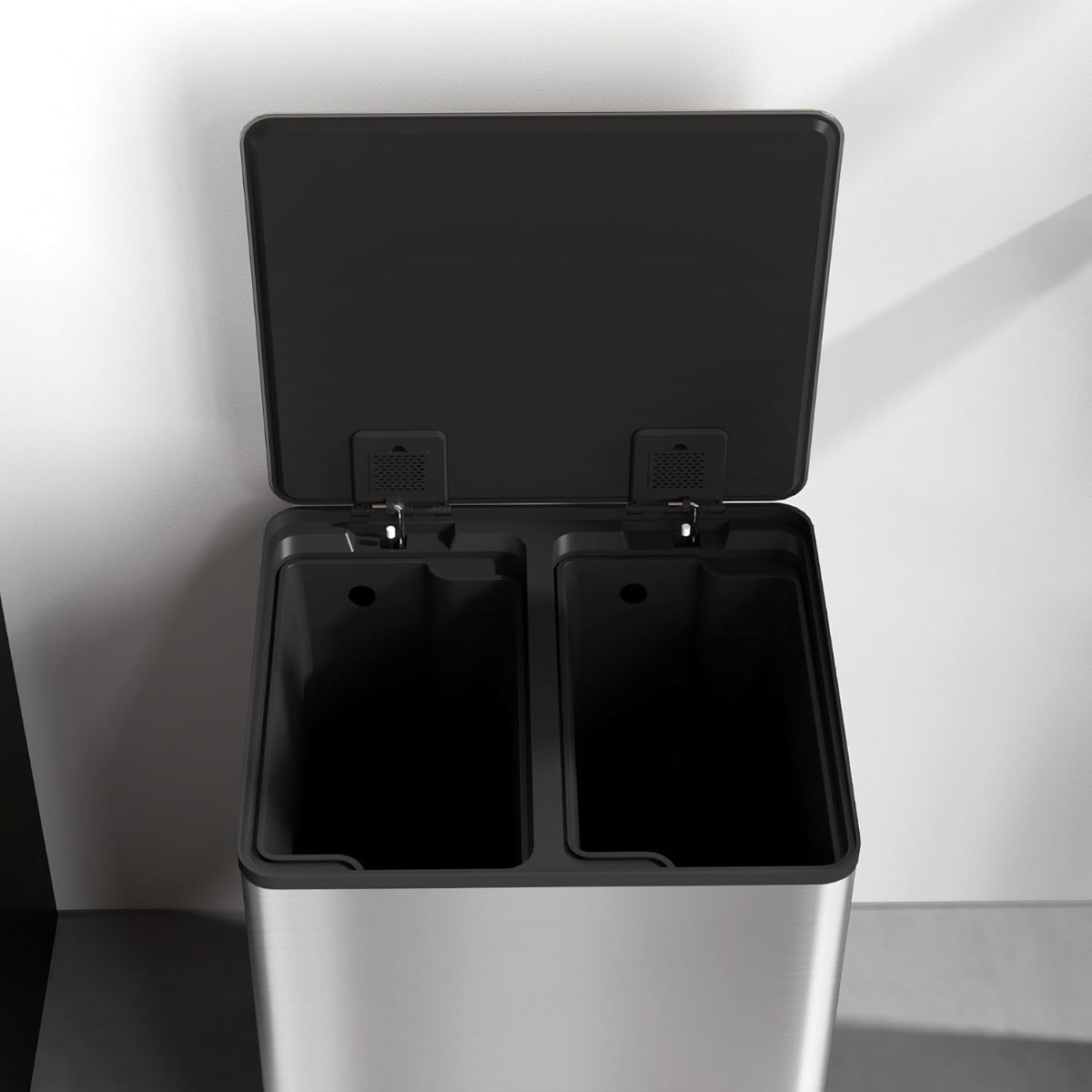 Poubelle double compartiment 2 x 15L deux seaux
