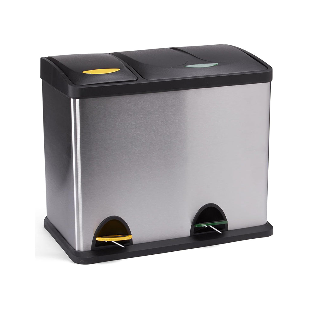 Poubelle à pédale tri sélectif – 2 bacs 18 L + 8 L