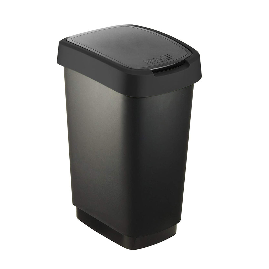 Poubelle rectangulaire noire 25 litres