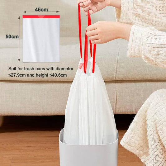 Rouleau de 20 sacs poubelle 10L – Lien coulissant, anti-déchirure