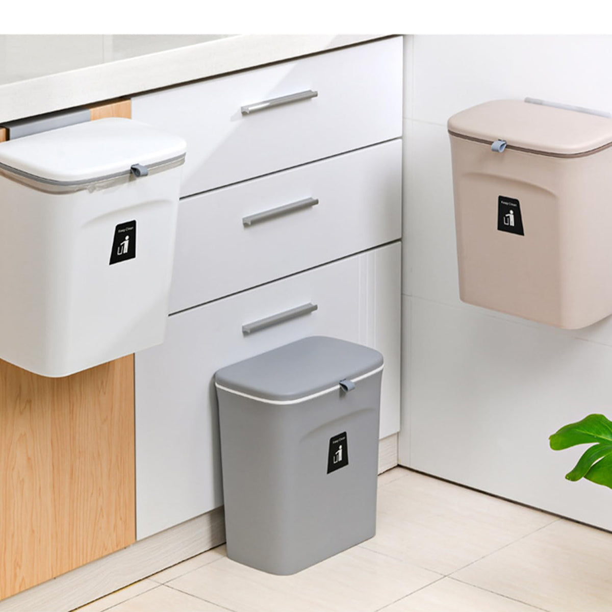 ppoubelle salle de bain suspendue 9l cuisine