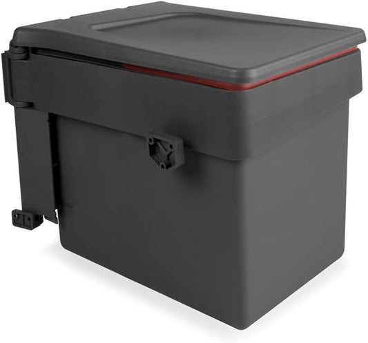 Poubelle porte de meuble 15L grise avec couvercle automatique