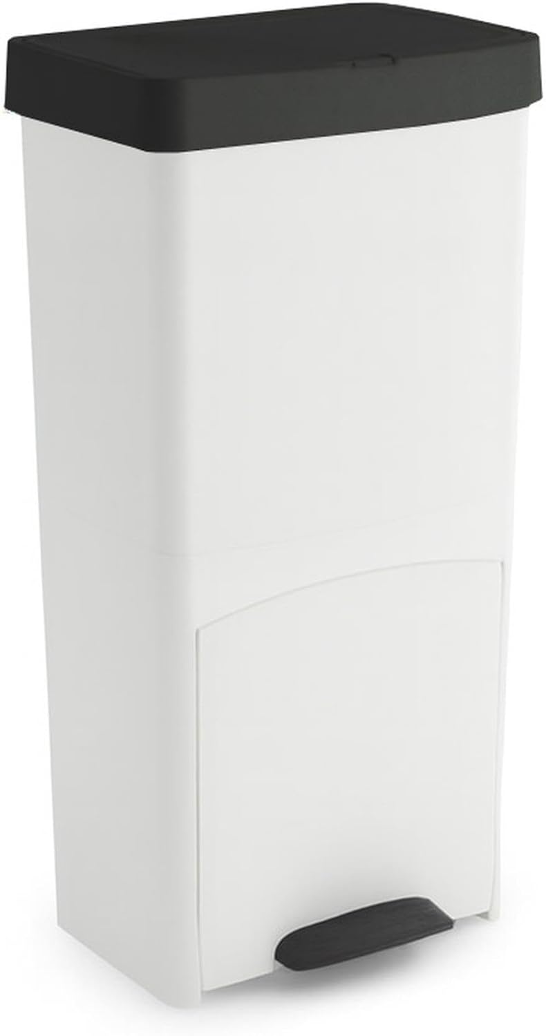 Poubelle 70L, VERTICAL, 2 compartiments, poubelle à déchets, 76 cm, gestion facile