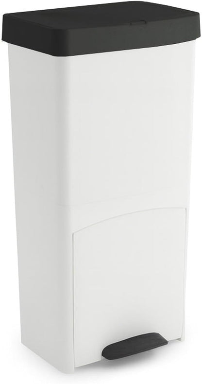 Poubelle 70L, VERTICAL, 2 compartiments, poubelle à déchets, 76 cm, gestion facile