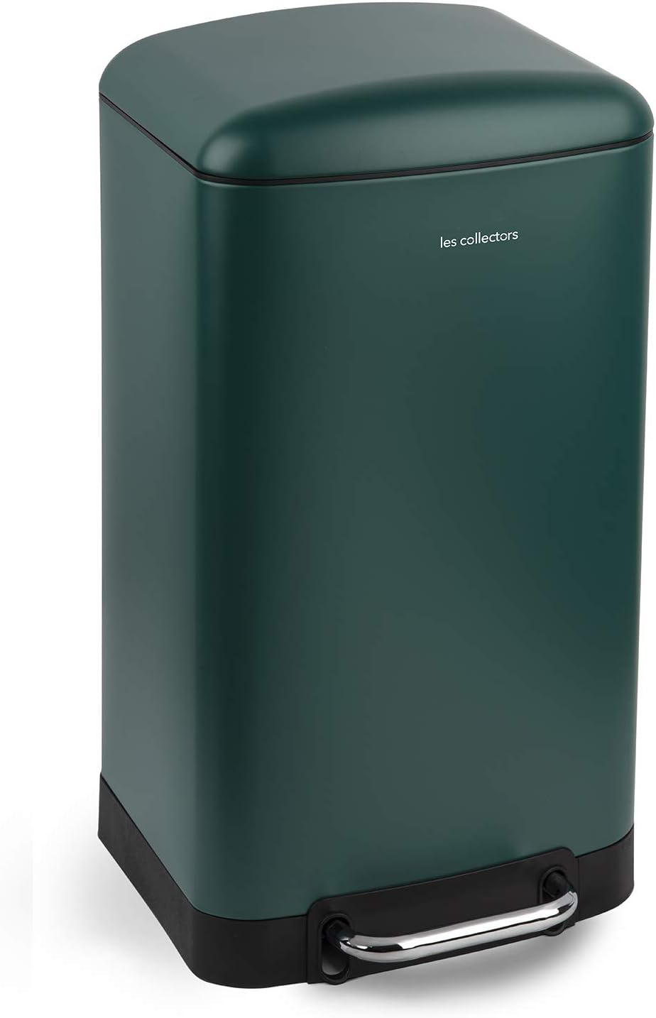 Les Collectors No.701 Stainless Steel Kitchen Pedal Bin, Capacity 30L, 30L Compatible Bag, Compact, Practical, Silent Close, Removable Inner Bucket, Matt Finish, Duck Green