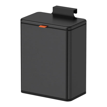 Mbillion Poubelle à compost de cuisine, poubelle suspendue avec couvercle, 8 l, poubelle en acier inoxydable pour portes d'armoires de cuisine, poubelle montée sous l'évier, porte, camping-car, salle