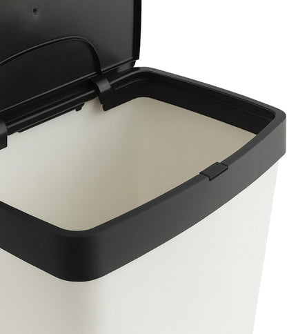 Poubelle 70L, VERTICAL, 2 compartiments, poubelle à déchets, 76 cm, gestion facile