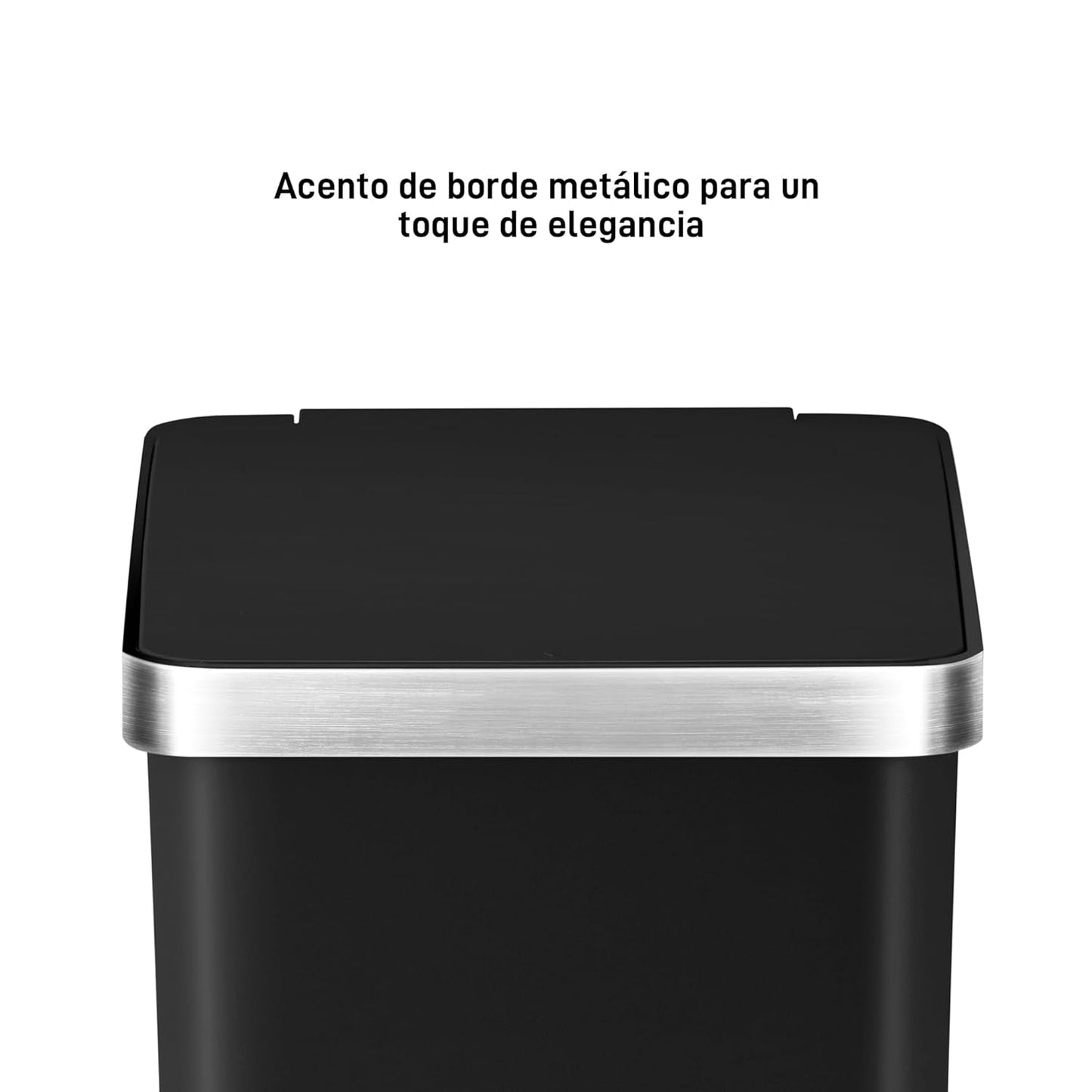 EKO Poubelle Cuisine 10L avec Couvercle Flip N’ Click | Compacte pour Salle de Bain ou Cuisine | Inox Anti-Traces avec Seau Intérieur Amovible | Base Antidérapante et Design Moderne