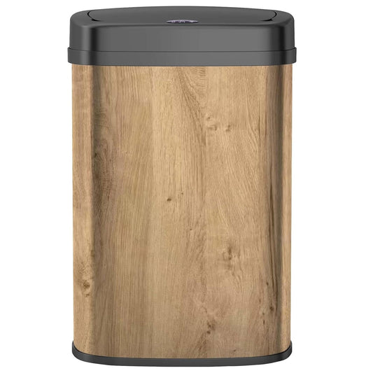 KITCHEN MOVE MAJESTIC WOOD Automatic Kitchen Bin 58L Wood Design Large Capacity Stainless Steel with Strapping