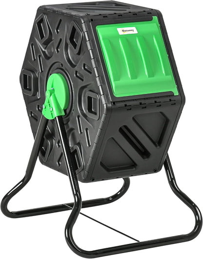 Composteur de jardin rotatif sur pied 65L 