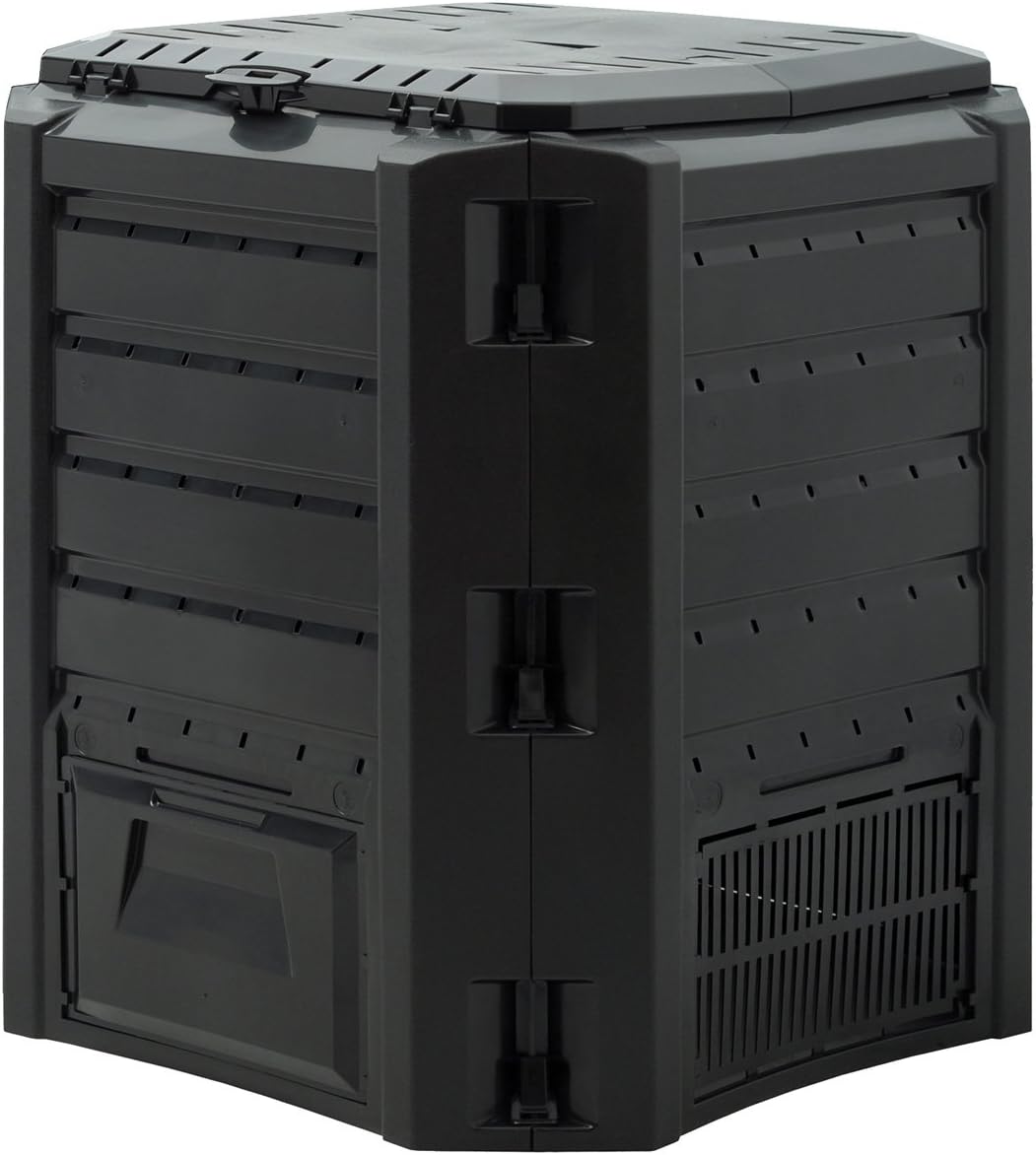 Composteur jardin 380L noir