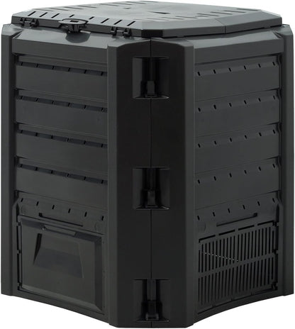 Composteur jardin 380L noir