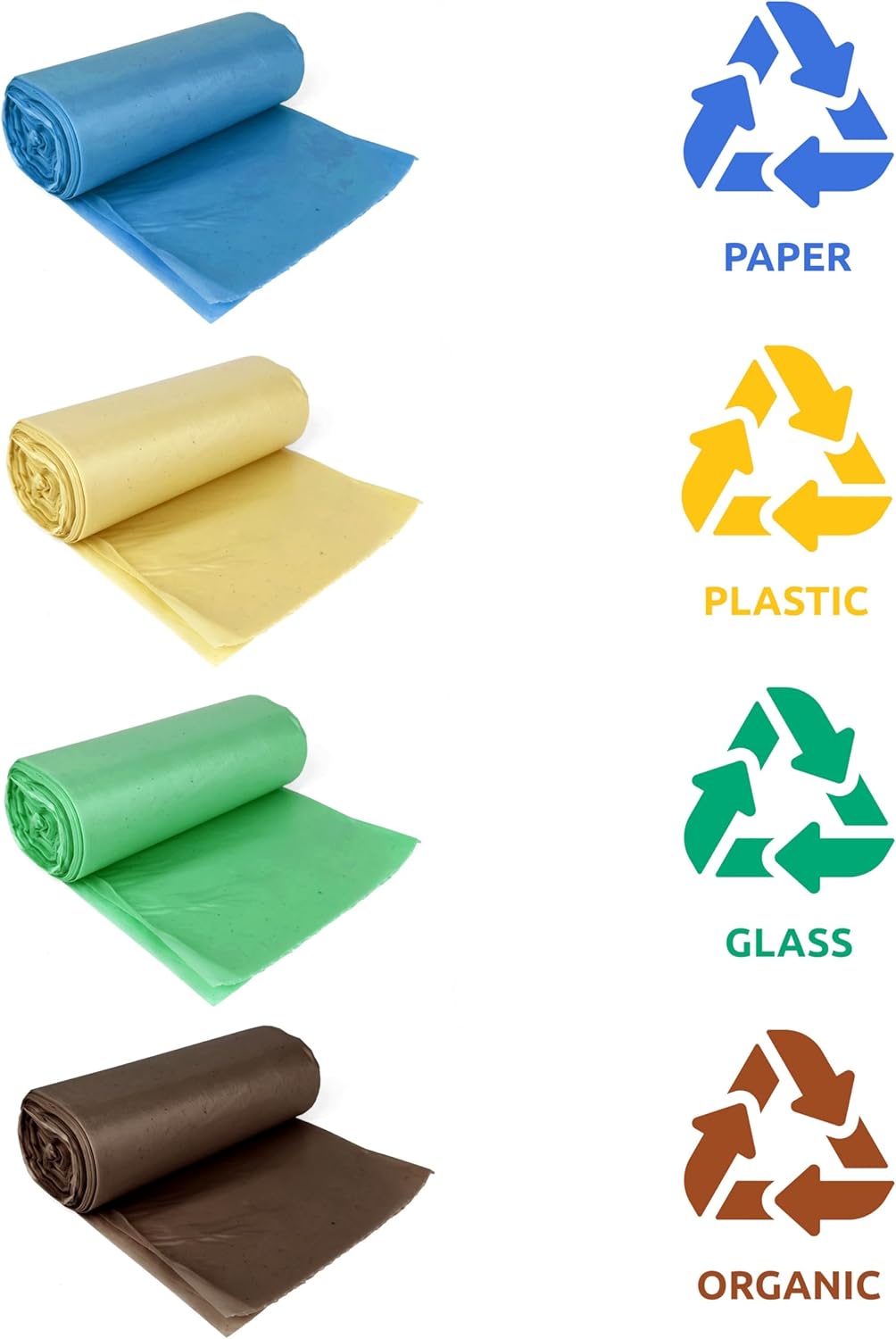 Lot de 20 sacs poubelle pour tri selectif bleu