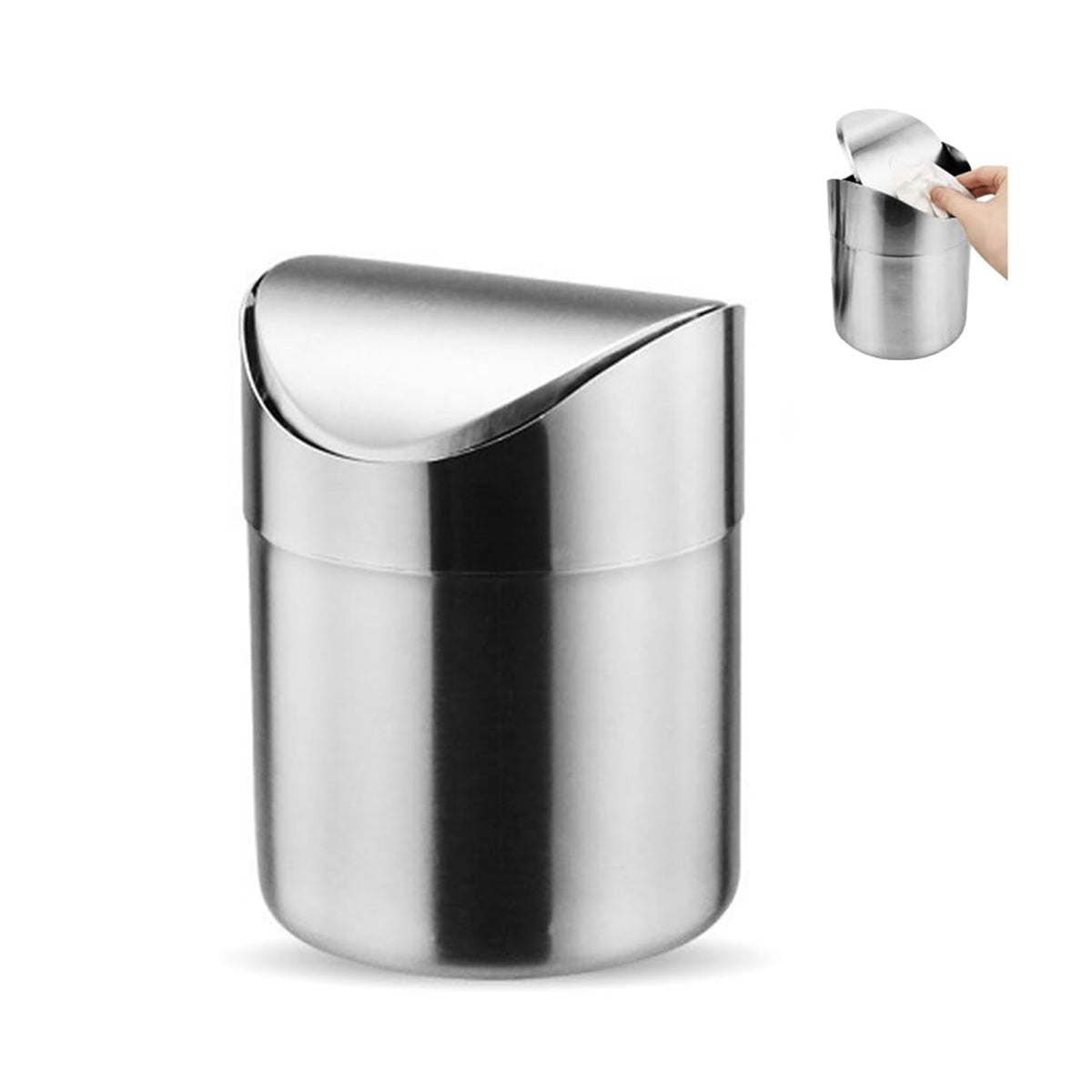 Petite Poubelle de Table Inox