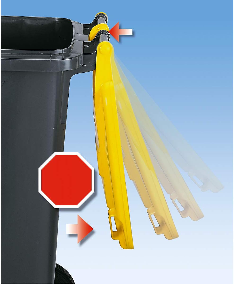 Poubelle 120L avec roues grise