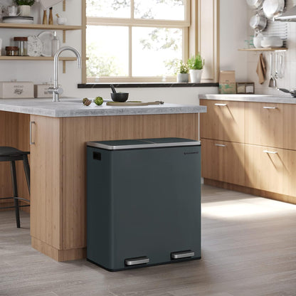 Poubelle Double Compartiment 2 x 30 L avec pedale