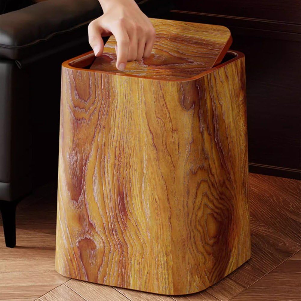 Poubelle À Grains De Bois