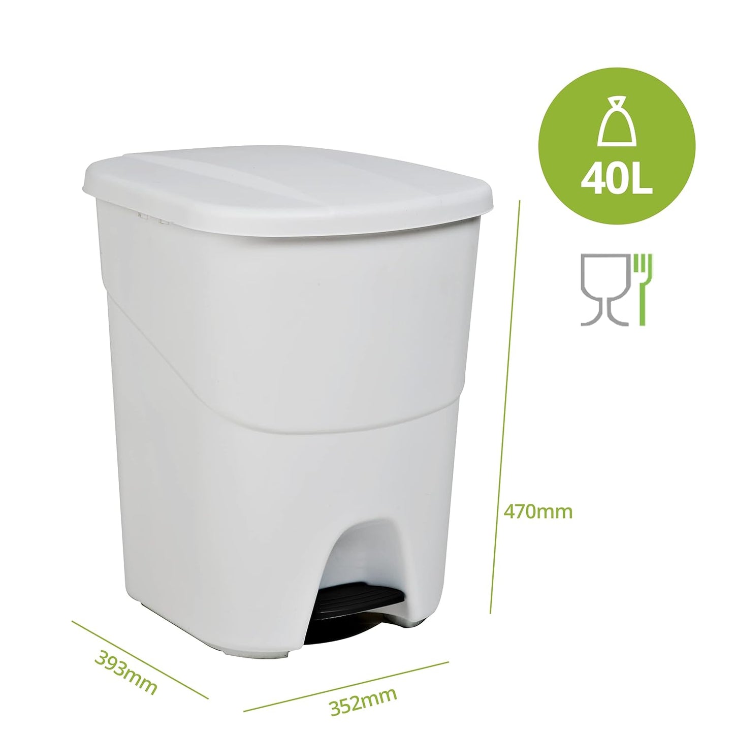 Poubelle a pedale 40L 