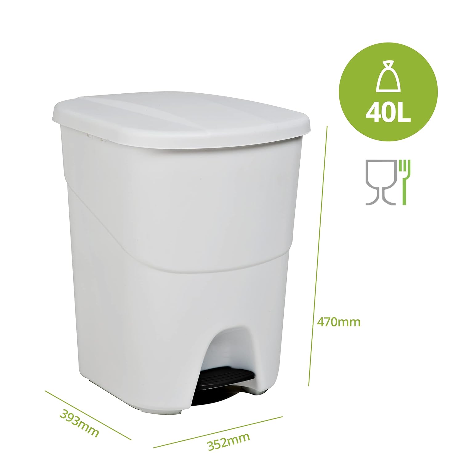 Poubelle a pedale 40L 