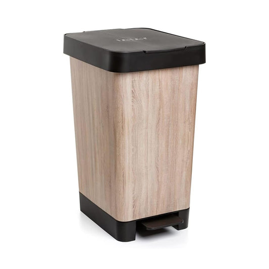 poubelle-bois-25l-pedale-retractable