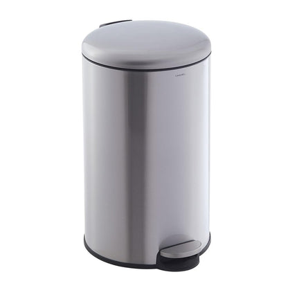 Poubelle cuisine 30L ronde en acier inoxydable