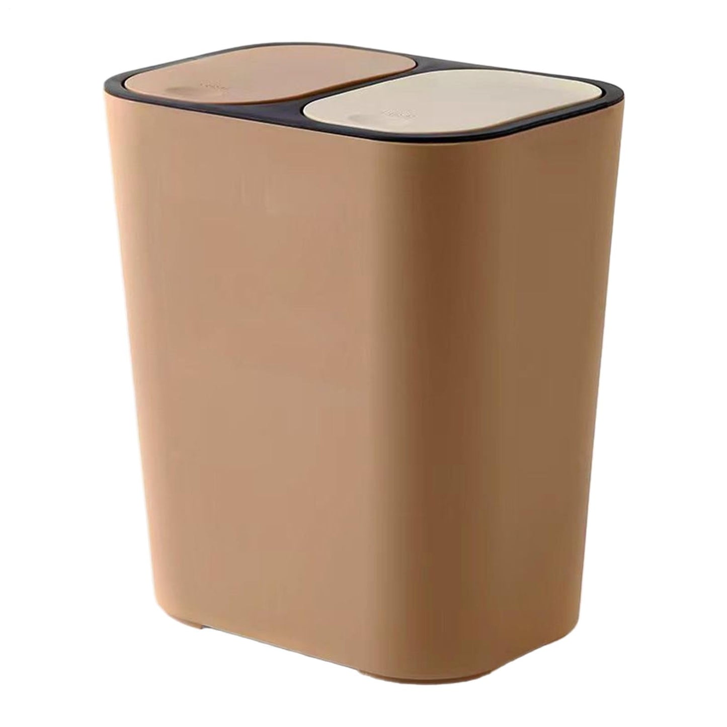 Poubelle de cuisine, 18 l, 2 compartiments, café
