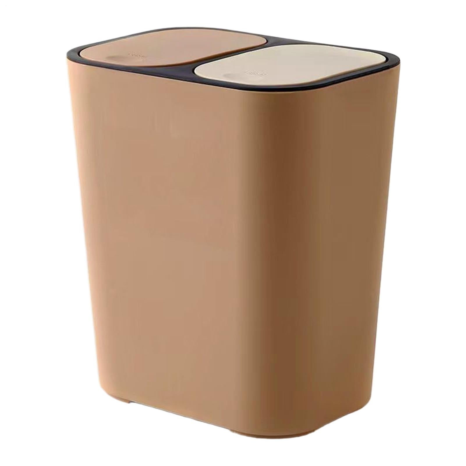 Poubelle de cuisine, 18 l, 2 compartiments, café
