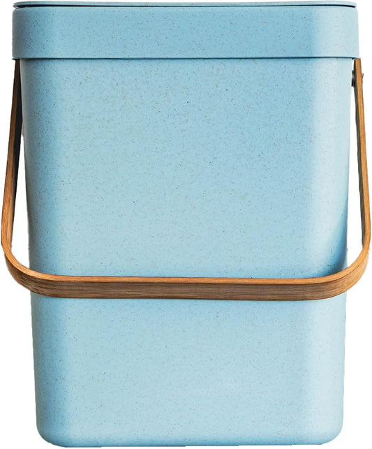 Poubelle de table 5L – Plastique recyclé et poignée bambou