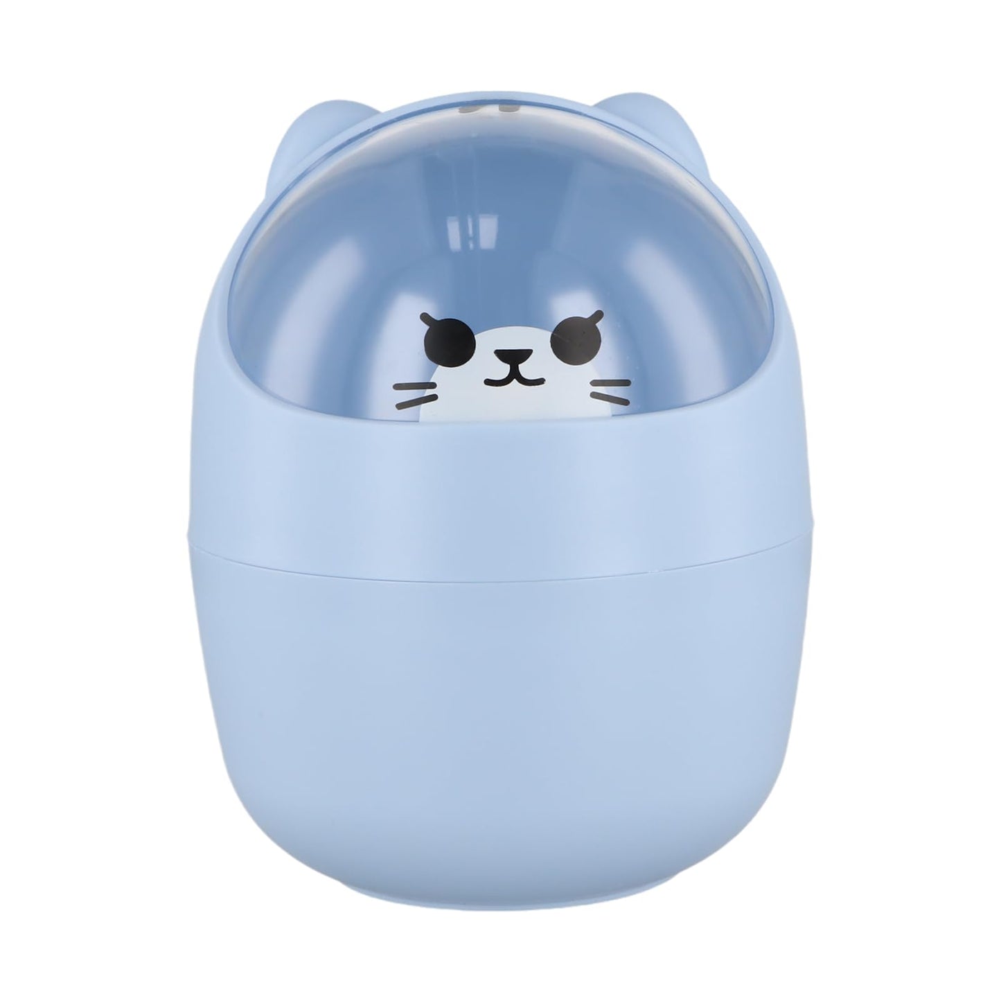Poubelle de table – Mini poubelle de bureau avec couvercle bleu