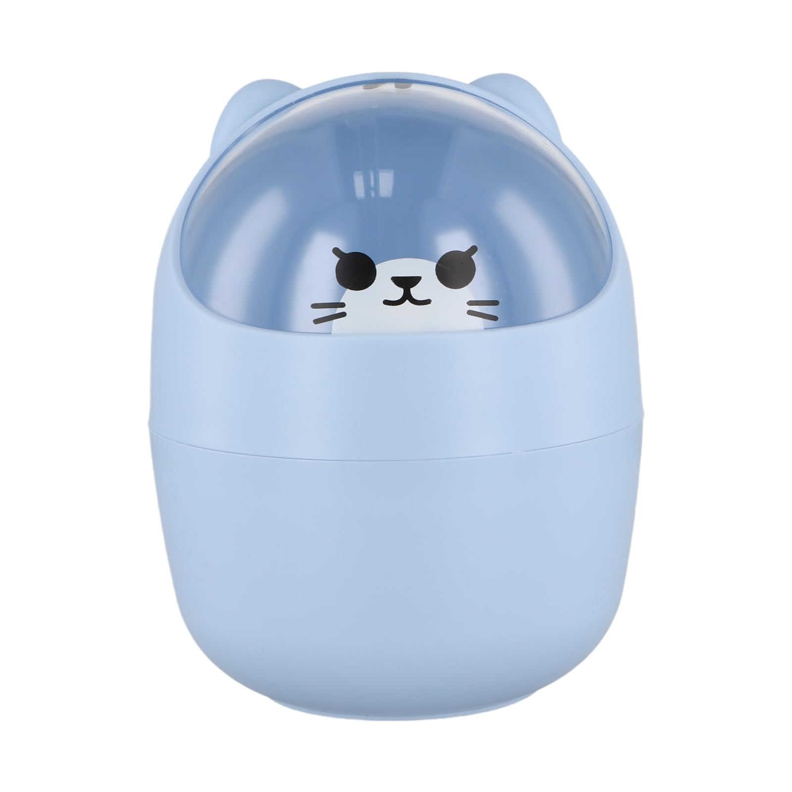 Poubelle de table – Mini poubelle de bureau avec couvercle bleu