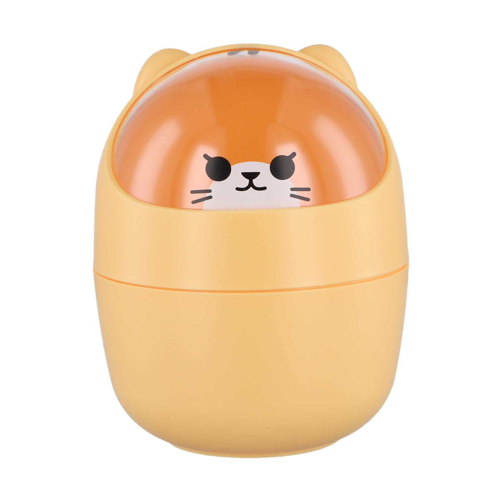 Poubelle de table – Mini poubelle de bureau avec couvercle jaune