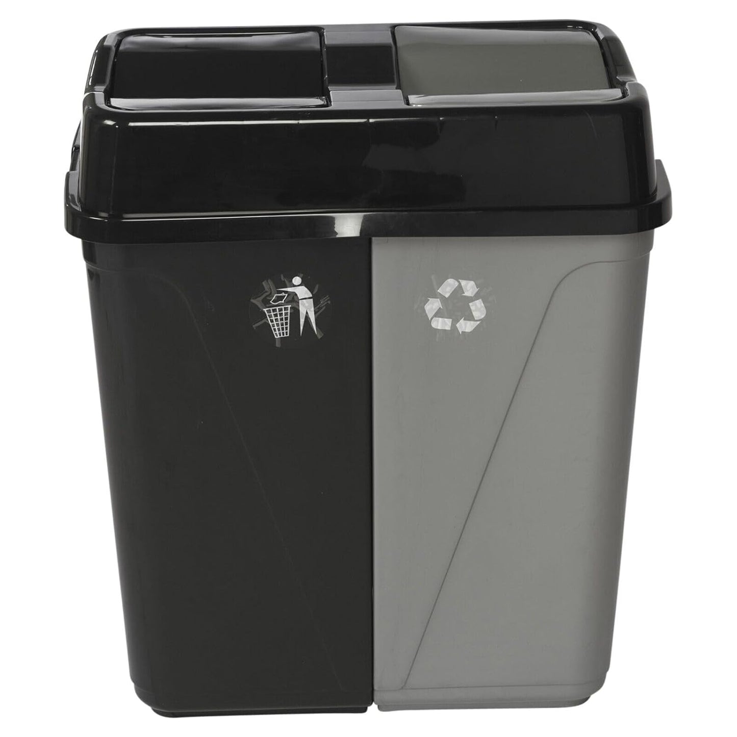 Poubelle double compartiment 100l