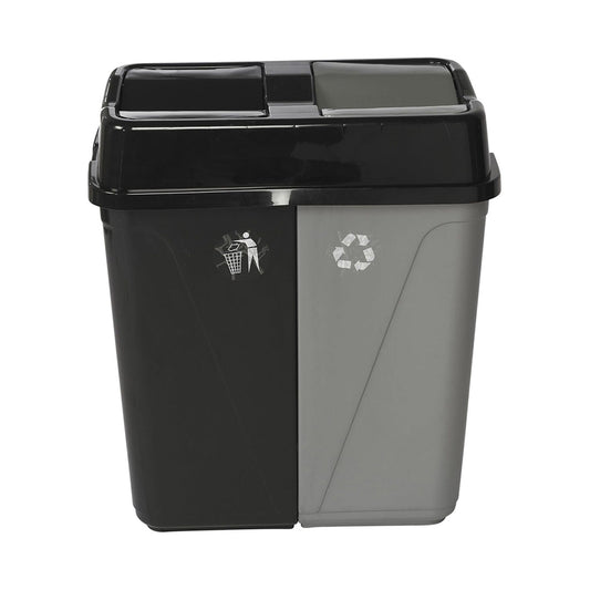 Poubelle double compartiment 100l
