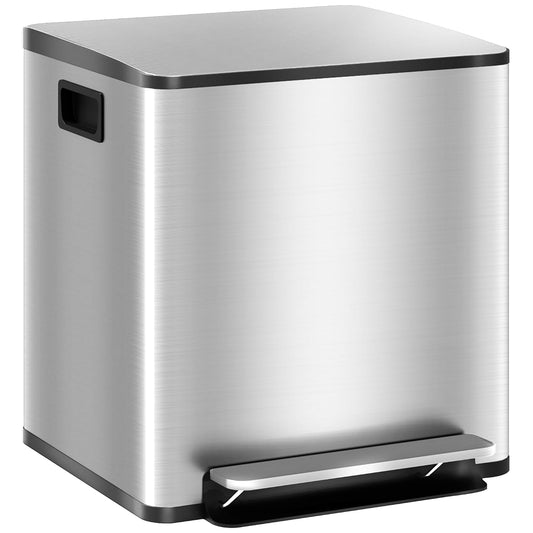 Poubelle double compartiment  2 x 15L