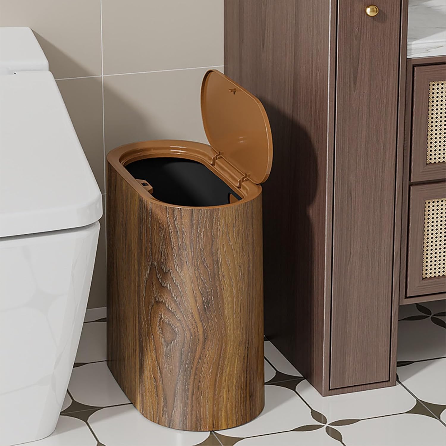 Poubelle en bois masssif 9,5l
