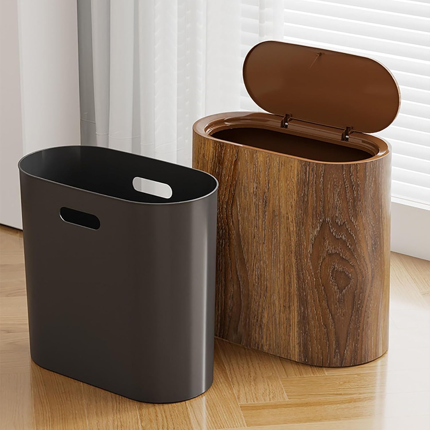 Poubelle en bois masssif 9,5L – salle de bain 