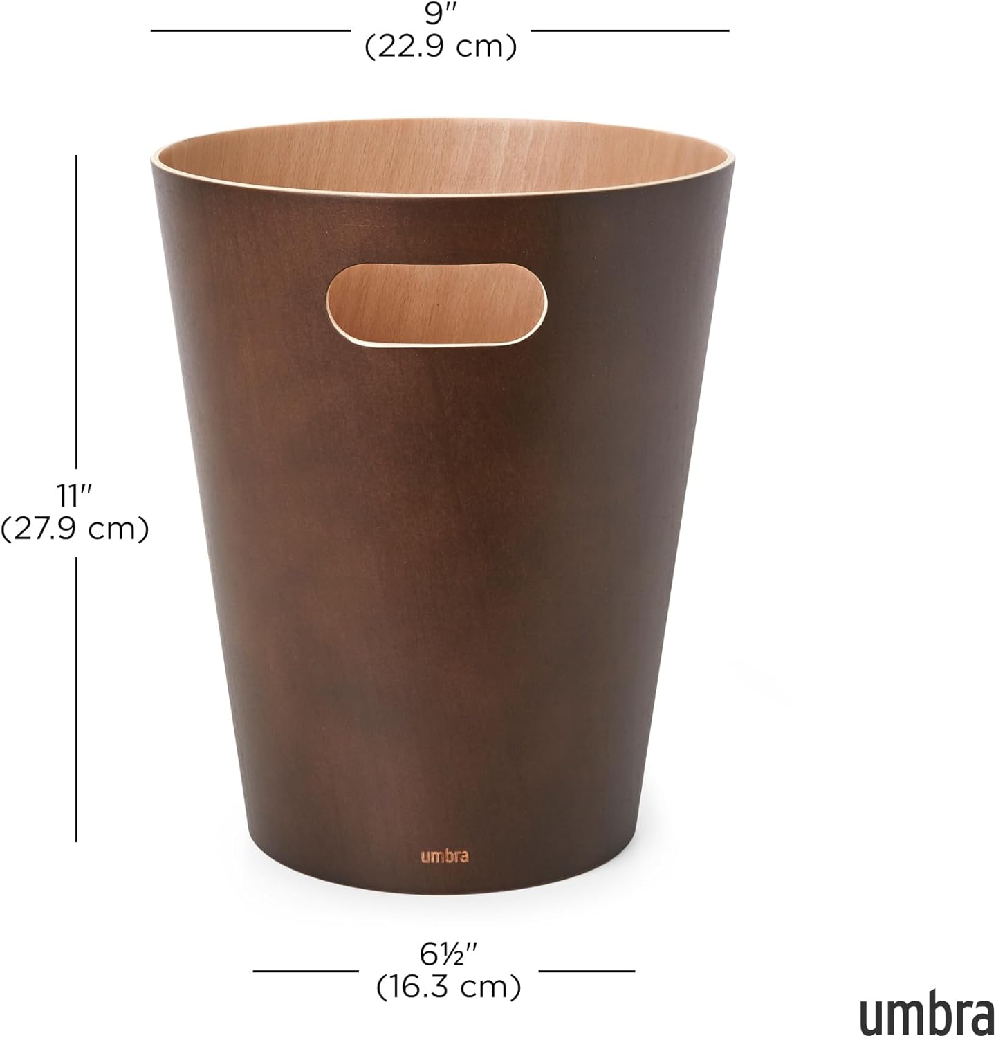 Poubelle marron dimension