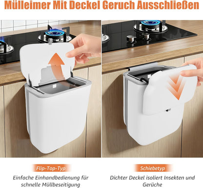 Poubelle murale pliable 10 L cuisine