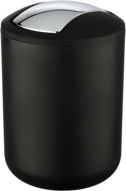 Poubelle noire 2 Litres avec couvercle basculant
