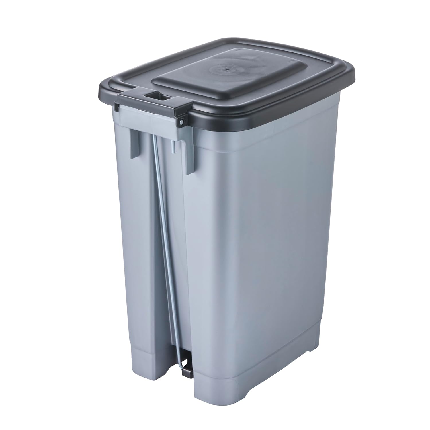 Poubelle à pédale 10L argent nettoyage facile,