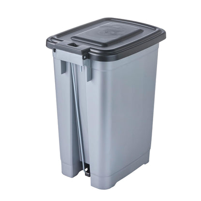 Poubelle à pédale 10L argent nettoyage facile,