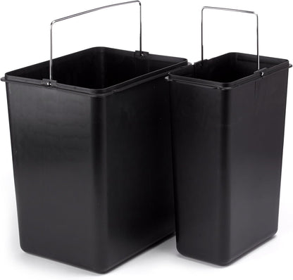 Poubelle à pédale tri sélectif – 2 compartiments 18 L + 8 L pas cher