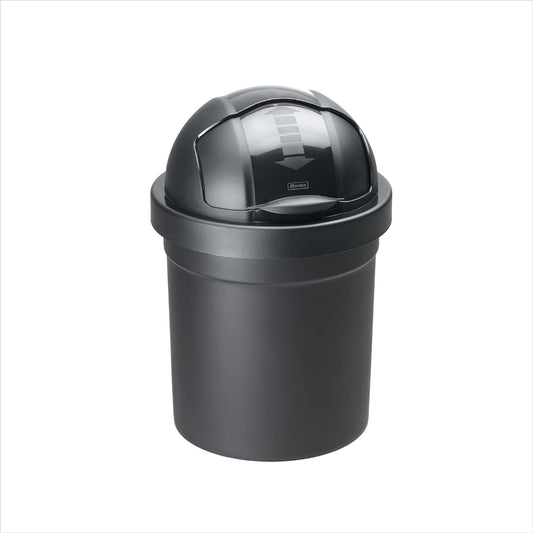 Poubelle plastique ronde noire