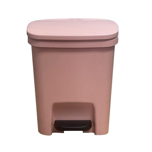 Poubelle plastique rose 10L à pedale cuisine