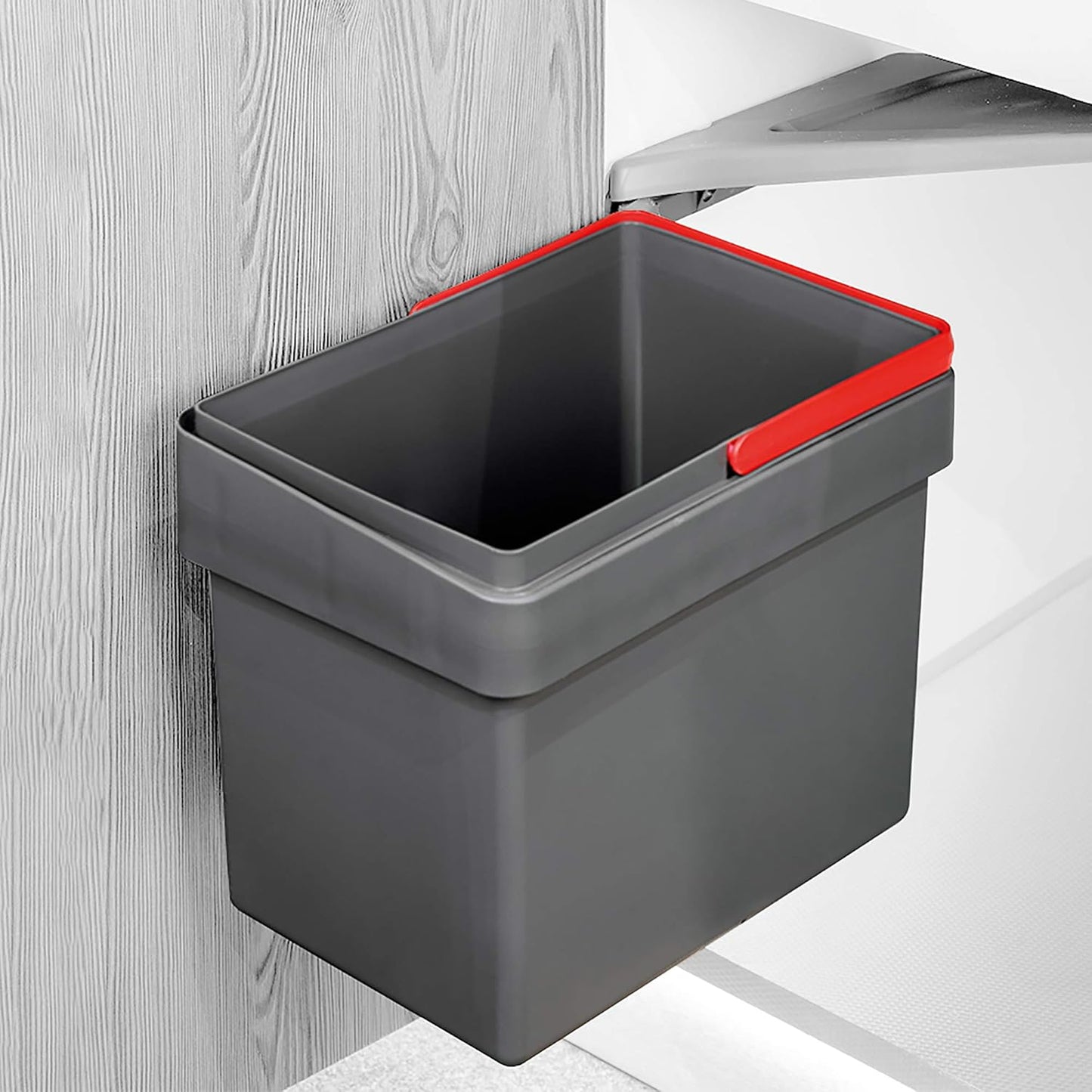 Poubelle porte de meuble 15L grise