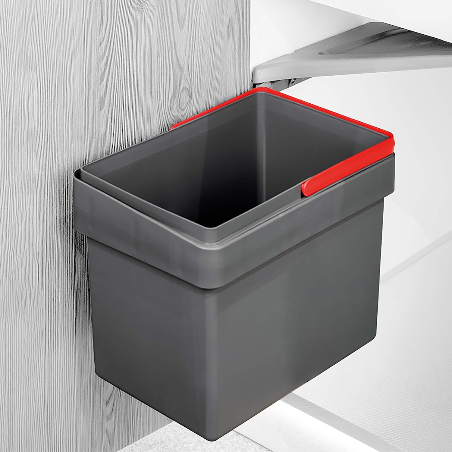 Poubelle porte de meuble 15L grise